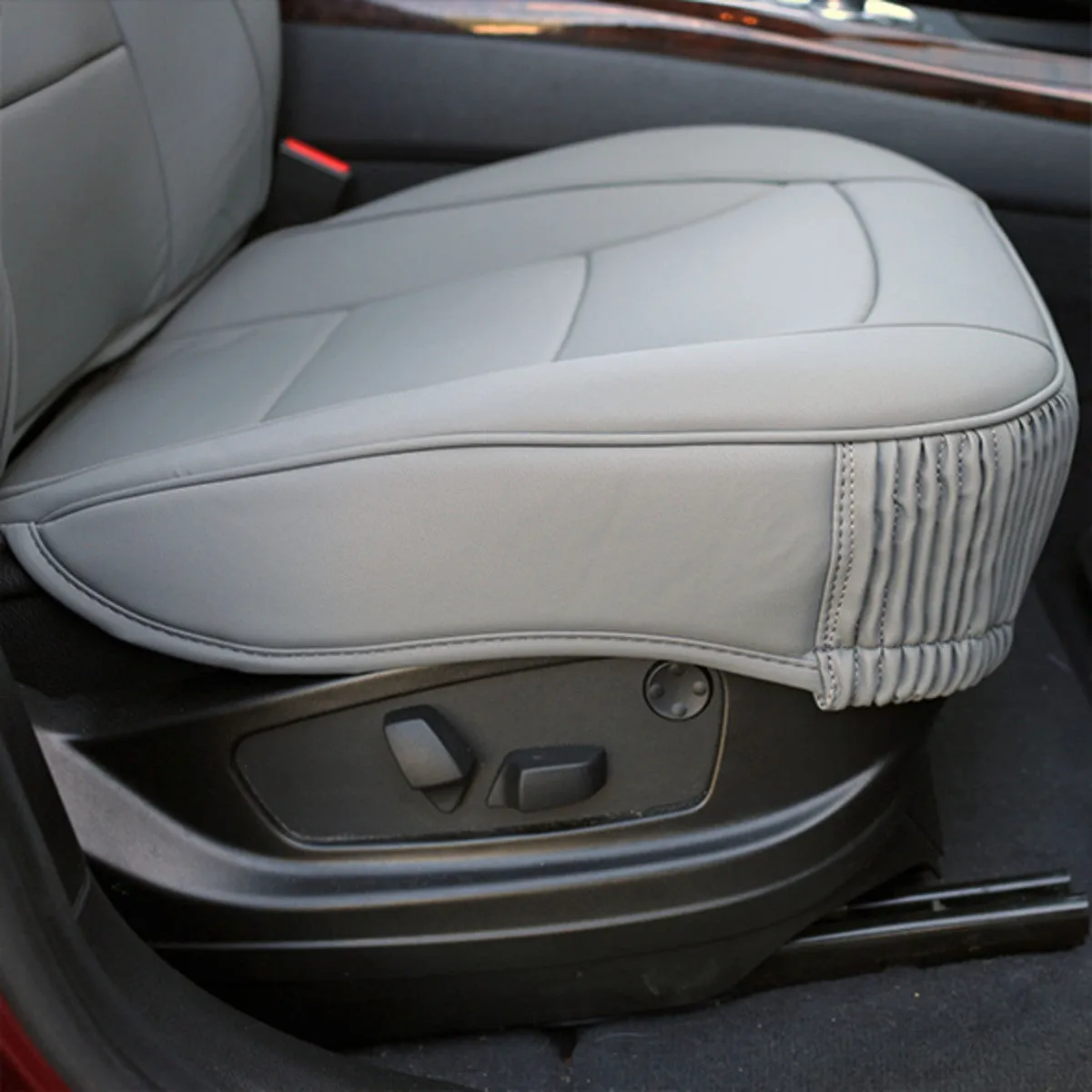 Ultra Comfort Deluxe Leatherette Seat Cushions - Full Set Gray