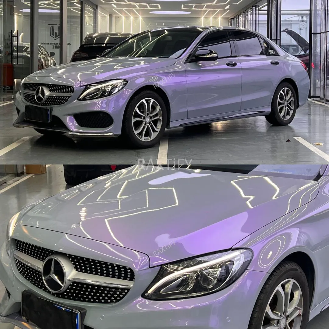 Ultra Gloss Metallic Gray Purple Paint Protection Film