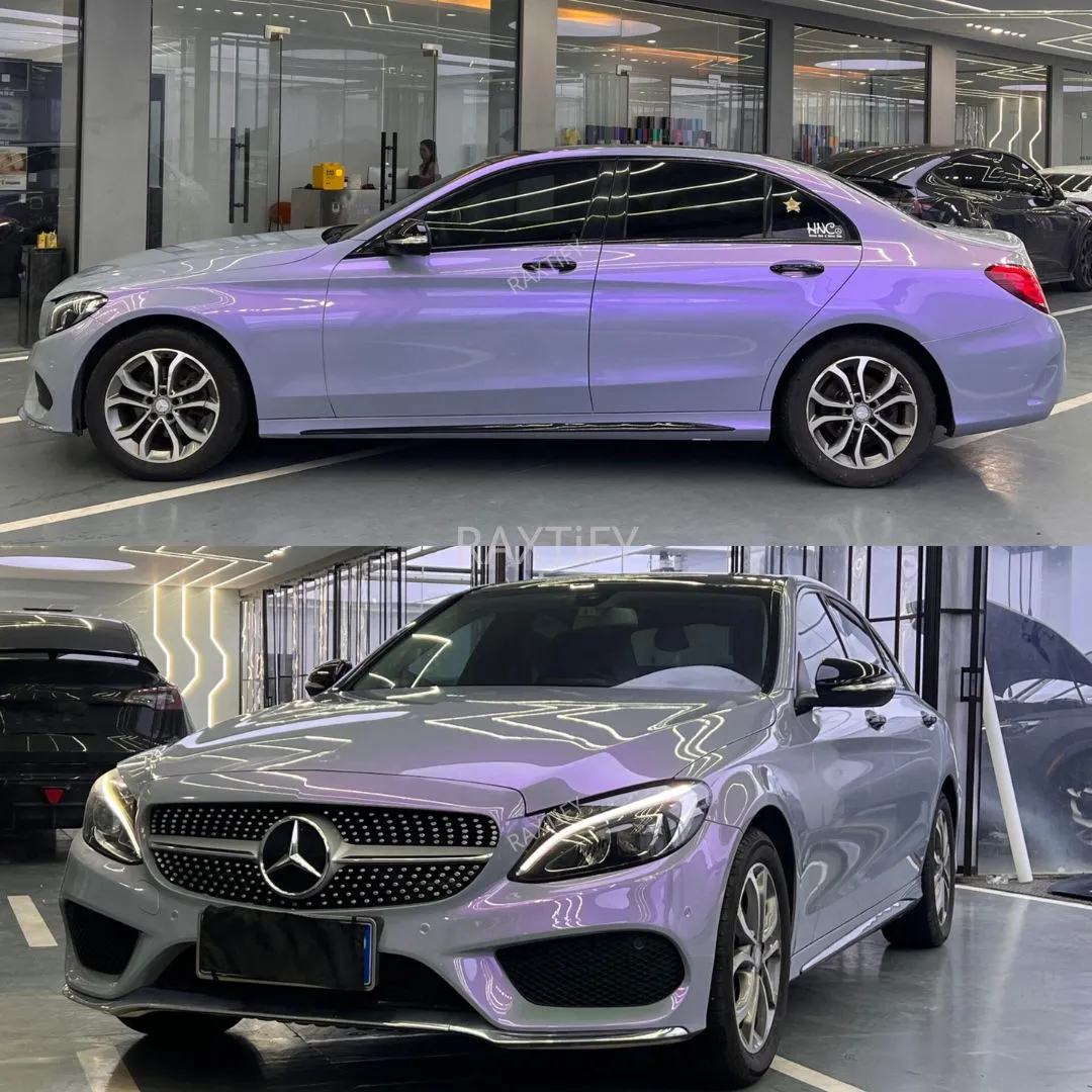 Ultra Gloss Metallic Gray Purple Paint Protection Film