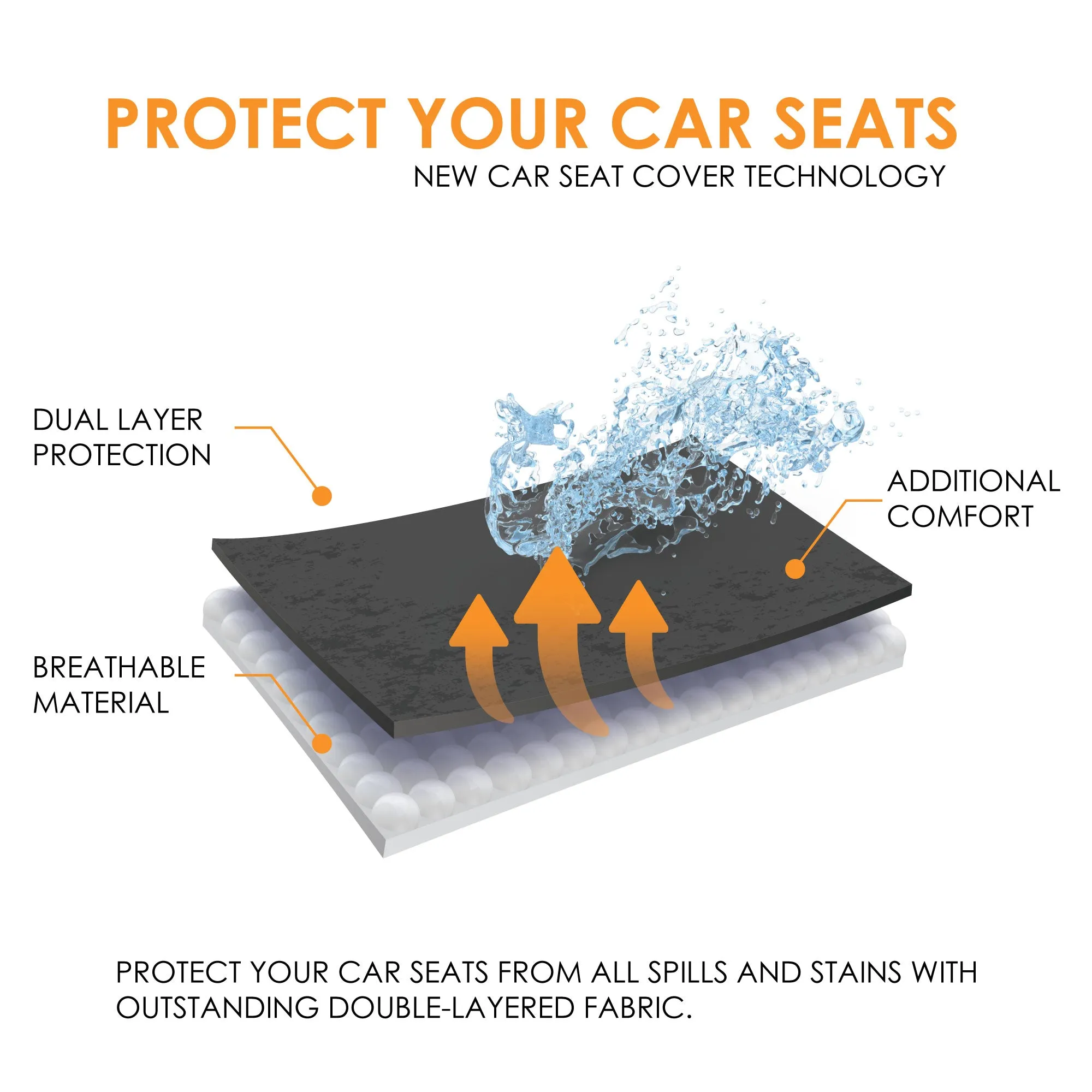 Ultra Modern Quilted Leatherette Seat Covers Full Set - Gray