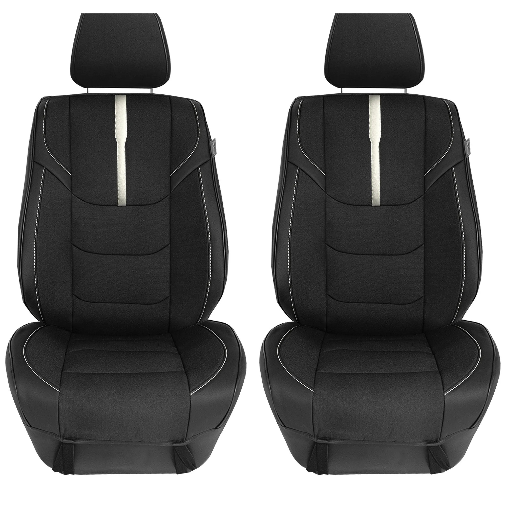 Ultra Sleek Car Seat Cushions - Front Set Off White