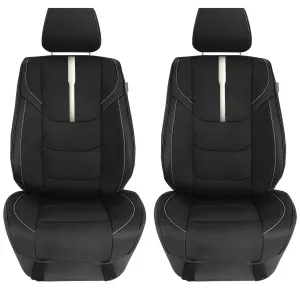 Ultra Sleek Car Seat Cushions - Front Set Off White