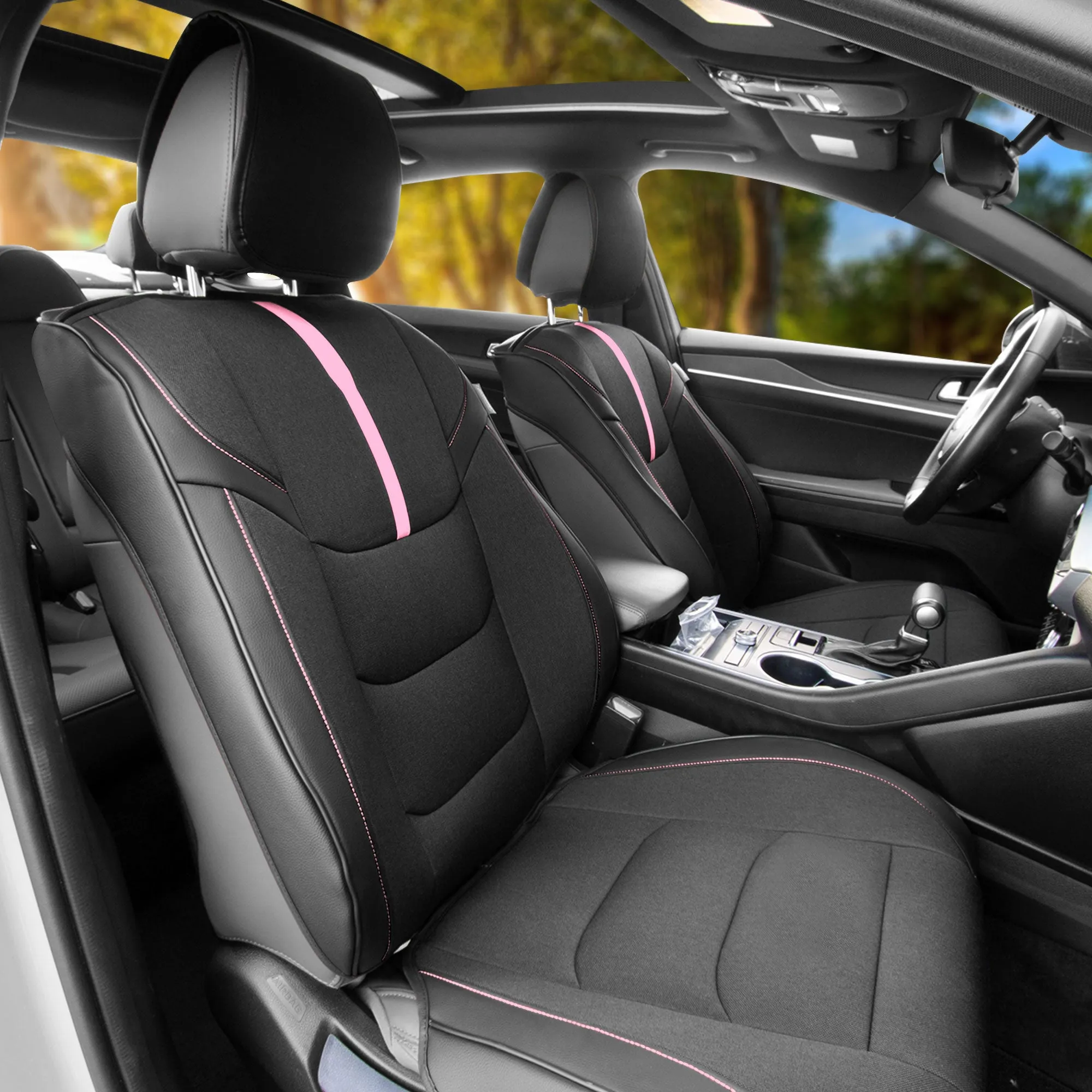 Ultra Sleek Car Seat Cushions - Front Set Pink