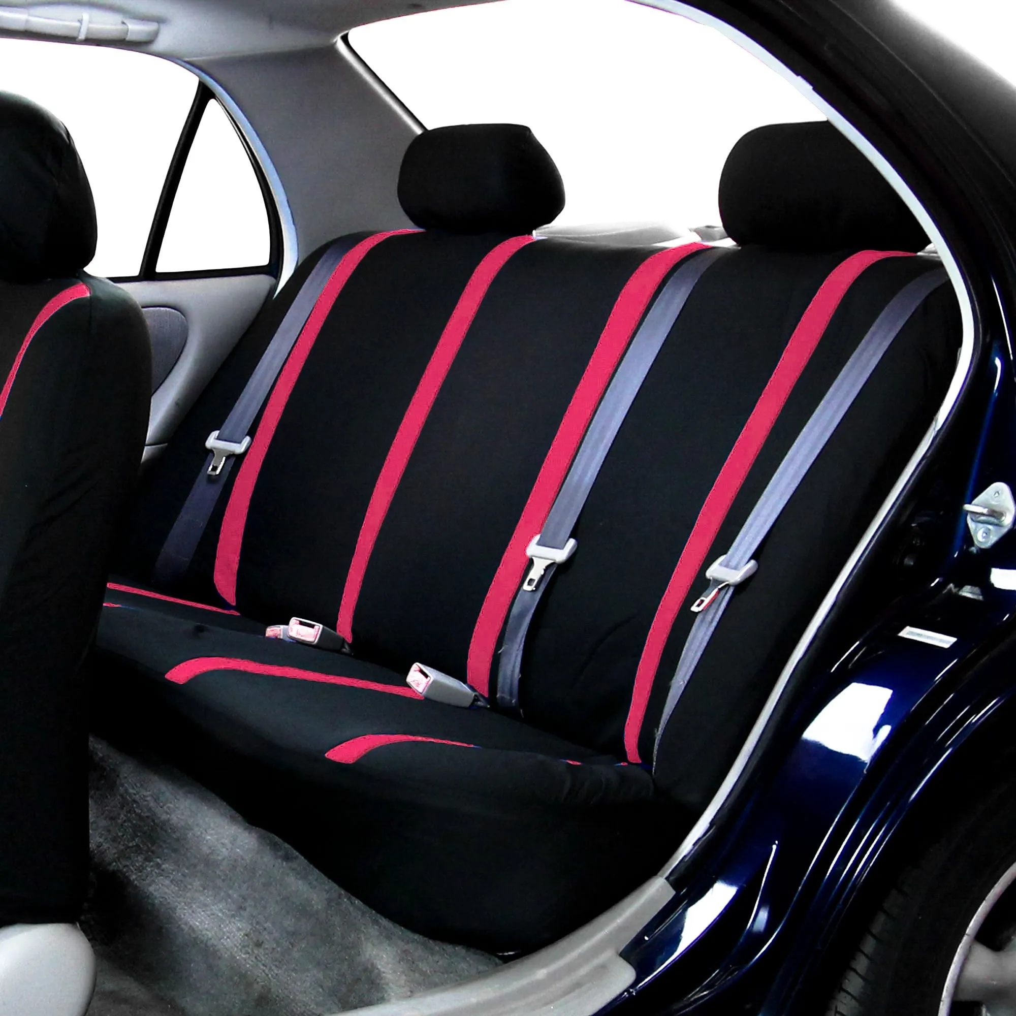 Unique Flat Cloth Seat Covers - Rear Pink