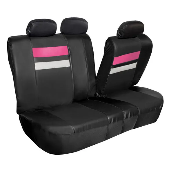 Varsity Spirit PU Leather Seat Covers - Rear Pink