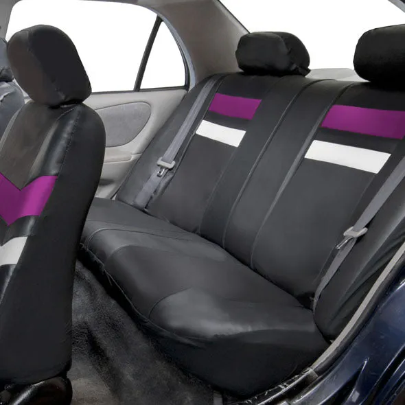 Varsity Spirit PU Leather Seat Covers - Rear Purple