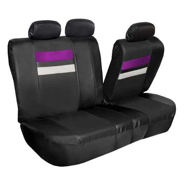 Varsity Spirit PU Leather Seat Covers - Rear Purple