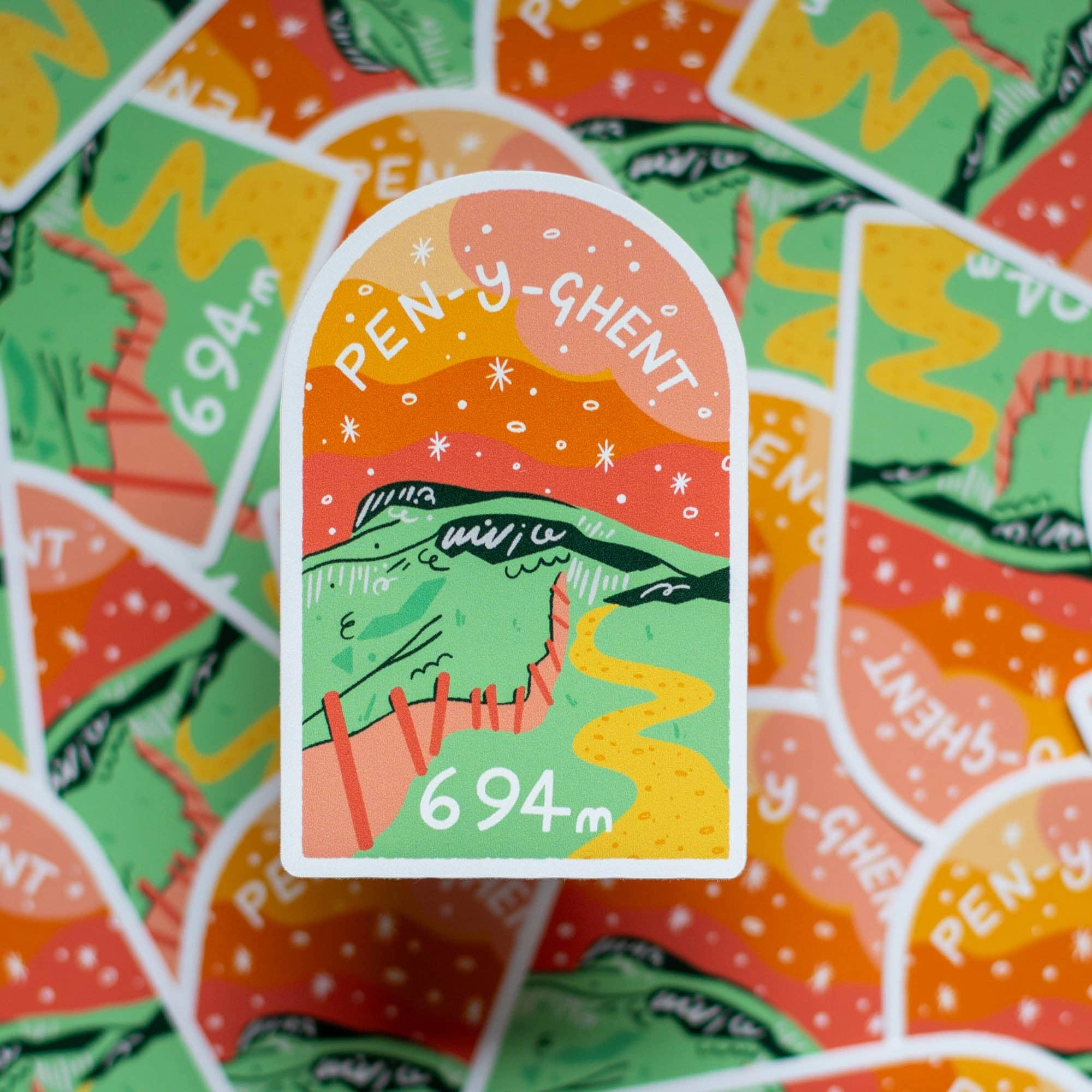 Yorkshire Three Peaks Pen-Y-Ghent Large Vinyl Sticker